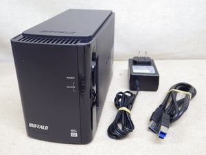 Kムま0843 BUFFALO■RAID1/0対応■USB3.0接続■外付けHDD 8TB(4TB×2)■HD-WL8TU3/R1J■パソコン周辺機器 ハードディスク