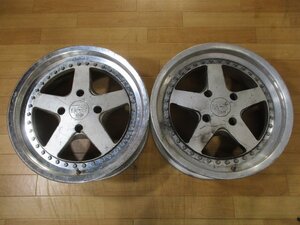 スーパースター MORE CW-33 3ピース ホイール 2本 4H-114.3 16インチ 7J+34 S13 シルビア 180SX C33 C34 ローレル A31 セフィーロ ドリフト