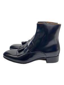 GUCCI◆Frontal Tassels Detail Ankle Boots/ブーツ/UK10/BLK/レザー/714688