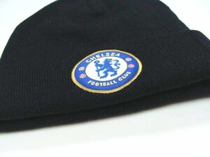 Chelsea FC ニット帽 ブラック プレミアリーグ チェルシー フリーサイズ 男女兼用 ビーニー 帽子 【未使用品】 ◆アウトレット◆