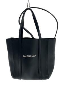 BALENCIAGA◆トートバッグ/レザー/BLK/everyday tote xxs/エブリデイトート