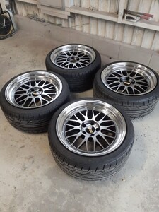 BBS LM LM086 18インチ 114.3 5H 10J+20 4本 Nitto NT555 G2 255/35R18 去年新品購入後使用頻度極少