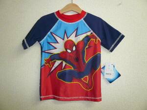 NY/新/即あり☆Spider-man/スパイダーマン☆ 半袖ラッシュガード/水着 4歳用