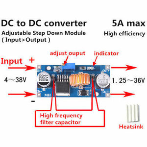 DC-DC コンバーター 入力4～38v 出力3.3v～24v Max5A　送料無料