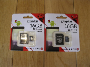 Kingston　キングストン　microSDHCカード　16GB　新品　2個セット　即決