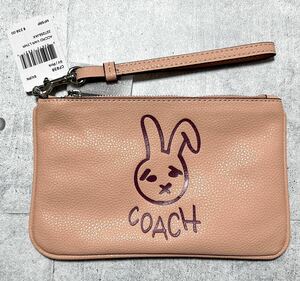 新品 コーチ ルーナー ニュー イヤー スモール リストレット ラビット ポーチ　　COACH 正規品 うさぎ 小物入れ バッグ CF938 柳委8825