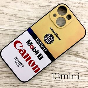 キヤノン ウィリアムズ ルノー iPhone 13 mini ケース F1 Williams FW14 キャノン マンセル パトレーゼ セナ スマホ