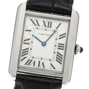 カルティエ CARTIER W5200005 タンクソロ SM クォーツ レディース 保証書付き_849603