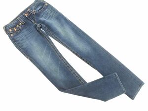 TRUE RELIGION トゥルーレリジョン USED加工 デニムパンツ size26/紺 ■■ ☆ ebc1 レディース