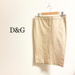 D&G ドルチェアンドガッバーナ　イタリア製　膝丈スカート ベージュ