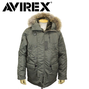 AVIREX (アビレックス) 5954001 6152145 N-3B COMMERCIAL REAL FUR コマーシャル リアルファー ジャケット 73(401)SAGE M