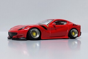 個人輸入品 希少 レア 1/64 F12 tdf 改 フェラーリ 深リム BBS LM ローダウン カスタム シャコタン 改造 スーパーカー イタリア 京商