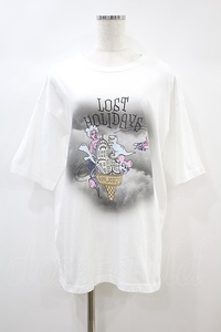 MILKBOY / LOST HOLIDAYS TEE ホワイト H-24-11-02-1046-MB-TO-KB-ZT215