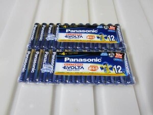 ☆激安 必需品！新品未開封 パナソニック(Panasonic) EVOLTA エボルタ乾電池 単4形 12本×2 24本(*^^)v☆