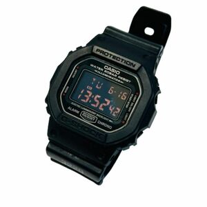 【CASIO/カシオ】G-SHOCK/ジーショック DW-5600MS デジタル マッドブラック 腕時計 稼動品★47149