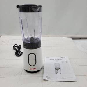 ★【在庫処分価格】訳あり T-fal ティファール ミキサー 600mL コンパクト 300W ハイパワー BL1301 ホワイト ミル欠品 中古品☆T2-330J