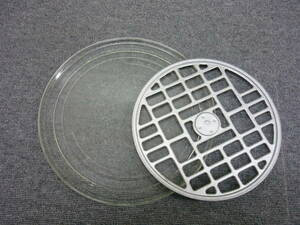 ■[送料無料]　SHARP オーブンレンジ丸皿 直径約27.2cm・網1枚 RE-B15KS用 中古品　[同梱不可]■