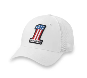 ★ハーレーダビッドソン★ニューエラ★#1ロゴフィット39THIRTY★Lサイズ★ブライトホワイトCAP★新品未使用品