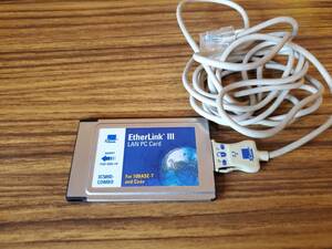【動作OK】 3Com EtherLink III 3C589D-COMBO LAN PCカード / ケーブル付属