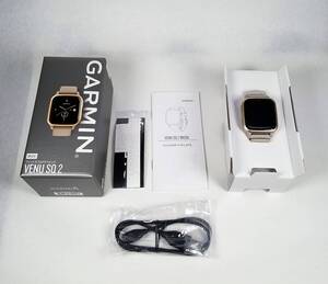 未使用 Garmin(ガーミン) Venu Sq 2 Music French Gray/Cream Gold