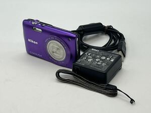 ★極上品★ ニコン NIKON COOLPIX S3300 パープル コンパクトデジタルカメラ ★電池・充電器・ストラップ・USBケーブル付 #1060 #1050 #B99