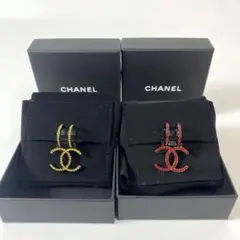 美品 シャネル CHANEL ココマーク ラインストーン イヤリング