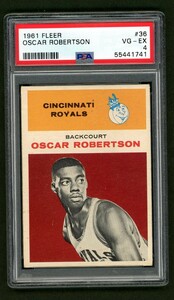 PSA 4 1961-62 Fleer Oscar Robertson #36 VG-EX RC Rookie Card オスカー・ロバートソン ルーキーカード 殿堂入り NBA75周年記念チーム