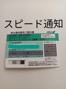 スピード通知 ANA株主優待券 コード通知のみ ANA 全日空　１枚