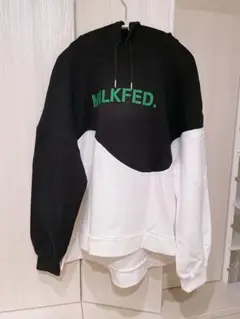 MILKFED. BICOLOR SWEAT HOODIE ミルクフェドパーカー