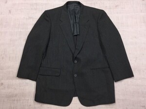 ウンガロ Ungaro オールド レトロ モード 古着 ヘリンボーン ツイード テーラードジャケット メンズ 2つボタン ウール100% グレー