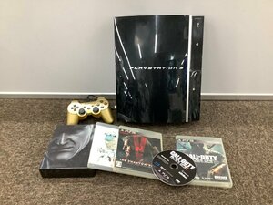 PS3 プレイステーション3 CECHL00 74GB クリアブラック 通電確認OK 本体 コントローラ　ソフト付き！　コールオブ　METAL　GEAR　SOLID　金