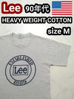 90s 90年代 Lee リー 染み込みプリント ヴィンテージ Tシャツ 灰 M