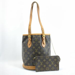 ルイヴィトン　トートバッグ　プチバケット　モノグラム　ポーチ付　M42238　LOUIS VUITTON　中古　◆3111/藤枝インター店