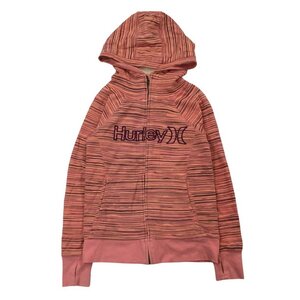 2301F-222 メンズ Hurley ハーレー ピンク パーカー XS フルジップ フード 柄【送料一律！800円】