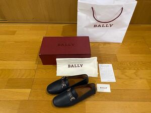 ★☆BALLY バリー　ドライビングシューズ　メタル装飾　カーフレザー　ネイビー　新品