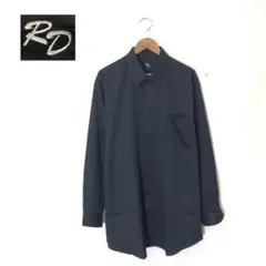 A452-T◆RD ロングスリーブシャツ 総柄 レース 胸ポケット◆size3L