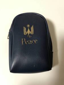 現状品　PEACE Peace ピース　煙草ケース　タバコ　ケース　ポーチ　紺　ネイビー　小物入れ　【2-121808】