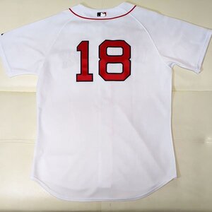 USA製 レッドソックス マジェスティック 松坂大輔 レプリカユニフォーム L(US) ワッペン ベースボールシャツ MAJESTIC BOSTON RED SOX