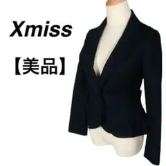 美品　Xmiss キスミス　１つ釦ジャケット　カシミヤ使用　ブラック　S