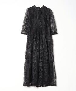 「Lace Ladies」 7分袖ワンピース X-LARGE ブラック レディース