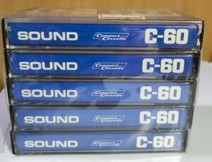 未使用 未開封　カセットテープ　新品　ＳOUND Ｃ-60 5本セット