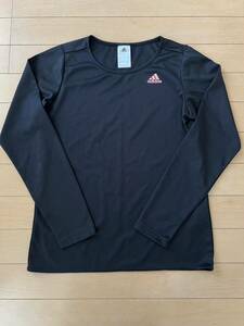 【超美品】adidas アディダス 長袖Tシャツ トレーニングウェア レディース M 黒 climalite