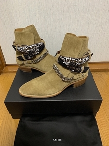 41 新品 21ss AMIRI BANDANA BUCKLE BOOT バンダナ スエード ブーツ アミリ