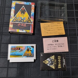 1円スタート　ゲームソフト　ファミリーコンピュータ　イース　2　ⅱ　ビクター　日本ファルコム　ファミコン　FC　箱　説明書　箱説