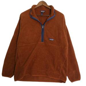 00年代 patagonia パタゴニア SYNCHILLA シンチラ ハーフジップ フリースジャケット アウトドア ブラウン (メンズ L) 中古 古着 A1479