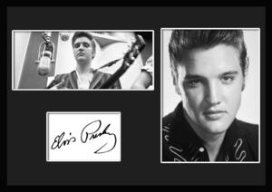 10種類!Elvis Presley/エルヴィス・プレスリー/ロックンロール/サインプリント&証明書付きフレーム/BW/モノクロ/ディスプレイ(5-3W)