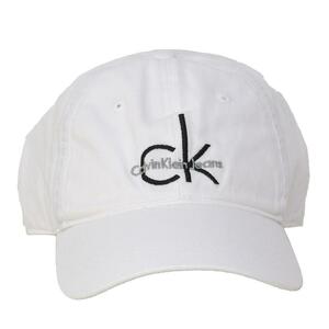 ☆匿名発送☆新品タグ付き 海外限定 白 カルバンクライン ジーンズ Calvin Klein Jeans CK ロゴ ベースボールキャップ 帽子 モノグラム刺繍