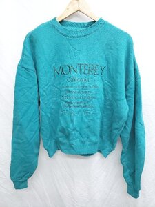 ◇ ⊇ MOUSSY マウジー 長袖 プルオーバー トレーナー サイズF ブルー系 レディース P