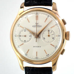 ローマー クロノグラフ Ref,2678バルジュー23 ピンクゴールド ROAMER chronograph Ref,2678 Valjoux23 PG