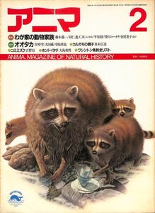 （月刊誌）　アニマ（野生からの声）　1988年2月（185号）　特集他：　わが家の動物家族、オオタカ、カルガモの親子　平凡社